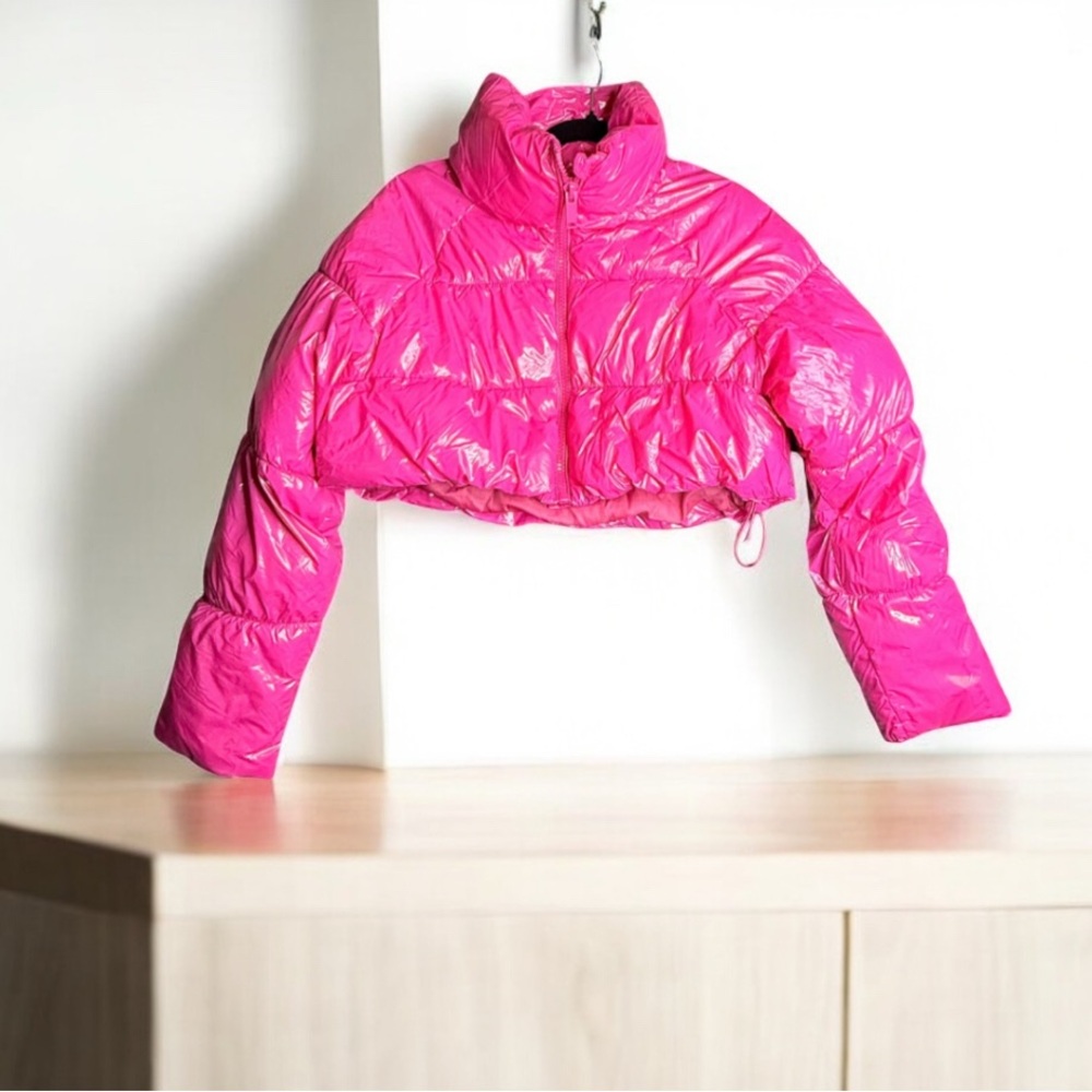VILA SIZE M Kids Pink Puffer Jacket